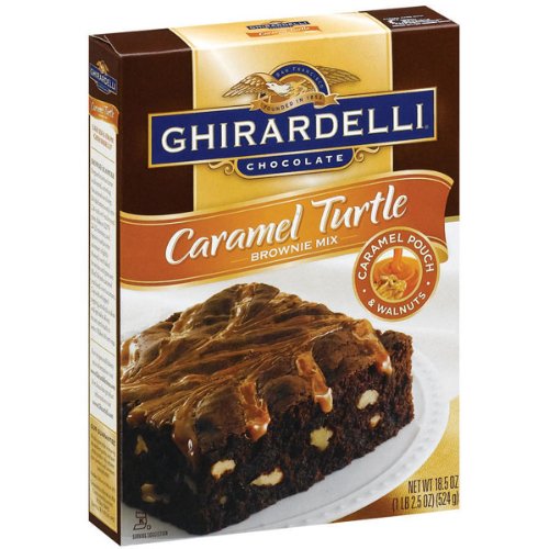 Ghirardelli Turtle Brownie Mix - 18.5 Oz - 2 Pk