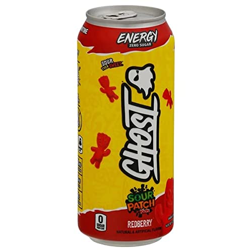 Ghost, Energy Drink Zero Sugar Sour Patch Kids Redberry, 16 Ounce