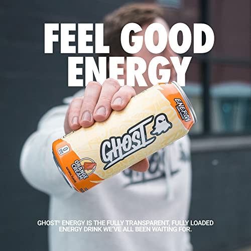 GHOST ENERGY Sugar-Free Energy Drink - 12-Pack, Orange Cream, 16...
