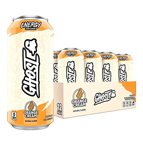 GHOST ENERGY Sugar-Free Energy Drink - 12-Pack, Orange Cream, 16...