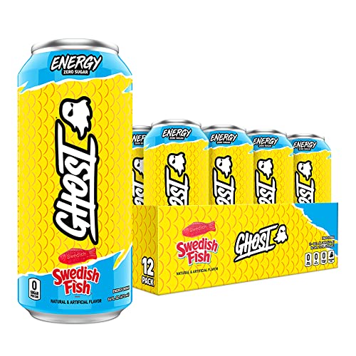 Ghost Energy Sugar-Free Energy Drink - 12-Pack, Swedish Fish, 16 Ghost Energy Sugar-Free Energy Drink - 12-Pack, Swedish Fish, 16