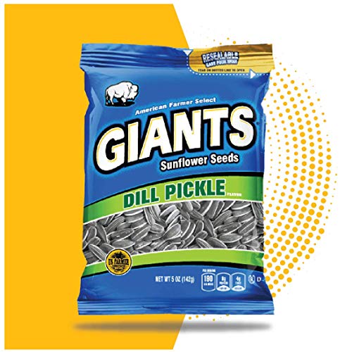 Giants Sunflower Seeds Dill Pickle Flavor, 5-Ounce Bags Pack Of