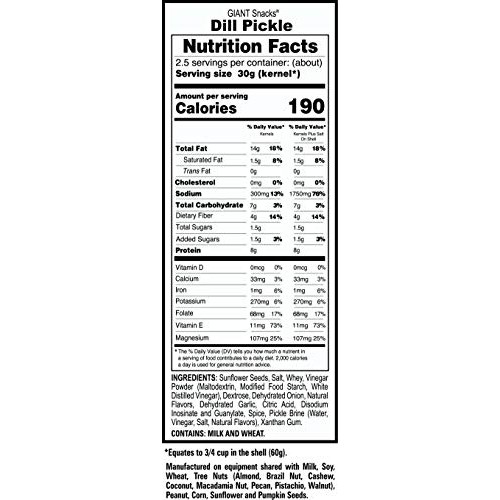 Giants Sunflower Seeds Dill Pickle Flavor, 5-Ounce Bags Pack Of