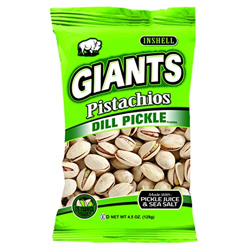 Giants Dill Pickle Pistachios - 4.5 Oz. Bags 12 Count Case