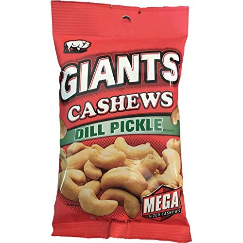 Giants Dill Pickle Flavored Cashews, 6 - 4 Oz. Bags