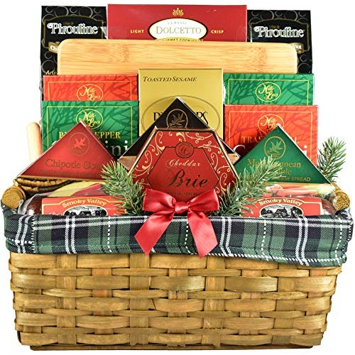 Gift Basket Village Deluxe Gourmet Gift Basket With Hardwood Cut