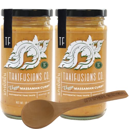 Thai Massaman Vegan Curry Sauce Thaifusions 13.1 Oz Jar Pack of...