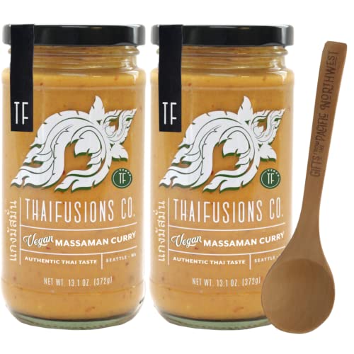 Thai Massaman Vegan Curry Sauce Thaifusions 13.1 Oz Jar Pack of...