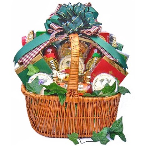 Meat, Cheese, Crackers And Nuts | Gift Basket | Size Large