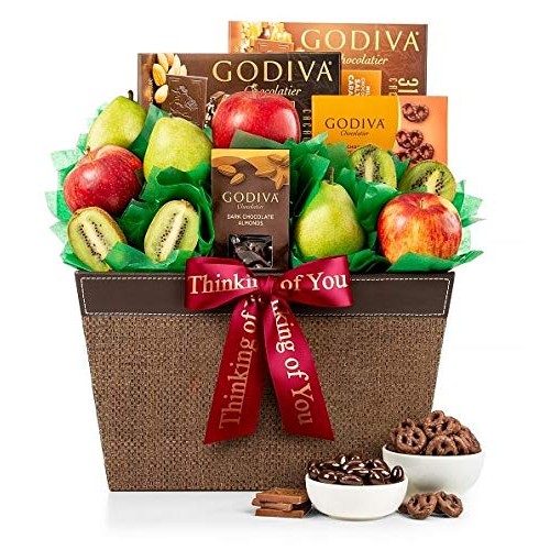 Gifttree Thinking Of You Fresh Fruit &Amp; Godiva Chocolates Gift Ba