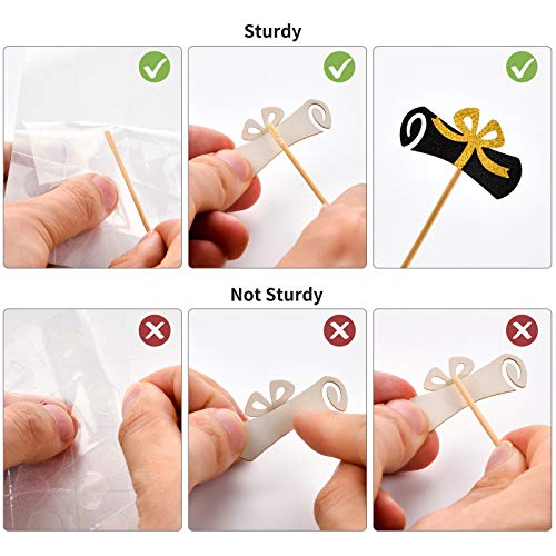 Giiffu 2021Graduation Cupcake Toppers, 80Pcs Food Picks For Grad
