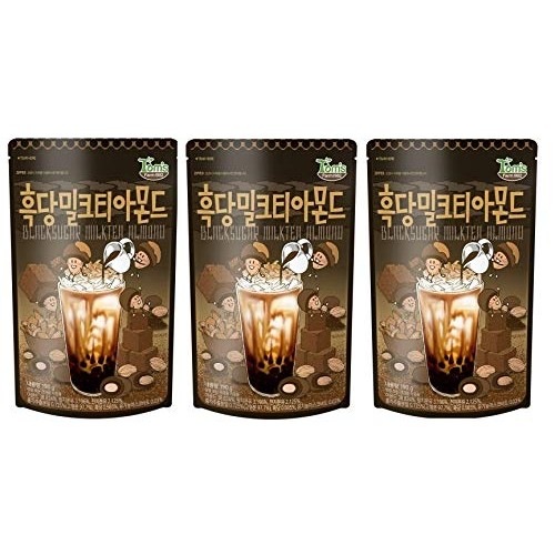 Gilim Toms Farm Black Sugar Milk Tea Almond 190G 6.7 Oz Korea