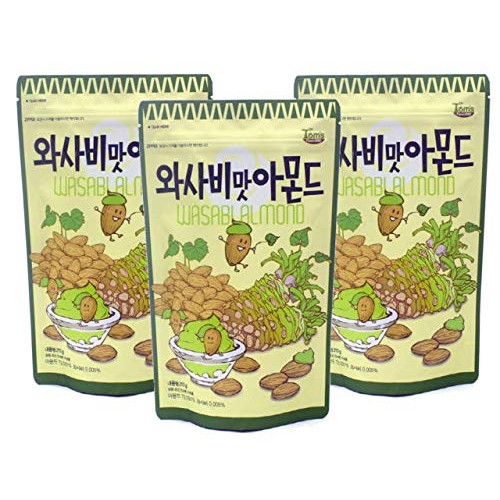 Korean Gilim Almond Snacks Gilim Wasabi Almond Pack Of 3
