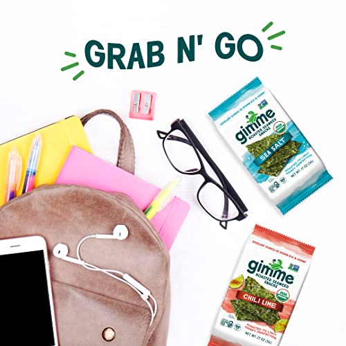 gimMe - Chili Lime - 6 Count - Organic Roasted Seaweed Sheets - ...