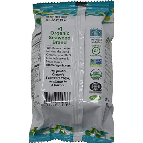 Gimme Organic Non-Gmo Gluten Free Vegan Premium Roasted Seaweed