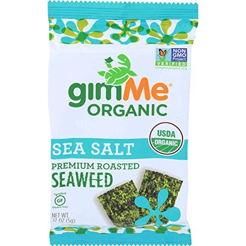 Gimme Organic Roasted Seaweed - Sea Salt - 20 Count - Keto, Vega