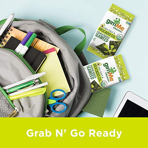 Gimme Organic Roasted Seaweed - Sea Salt &Amp; Avocado Oil - 12 Coun