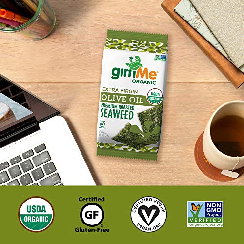 Gimme Organic Roasted Seaweed Sheets - Extra Virgin Olive Oil -