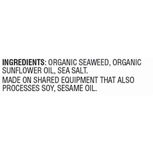 Gimme Organic Roasted Seaweed Sheets - Sea Salt - 12 Count - Ket