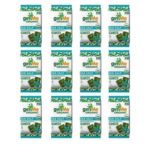 Gimme Organic Roasted Seaweed Sheets - Sea Salt - 12 Count - Ket
