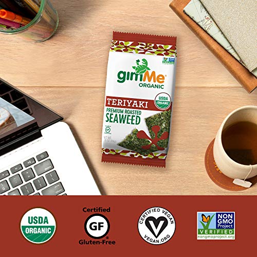 Gimme Organic Roasted Seaweed Sheets - Teriyaki - 12 Count - Ket