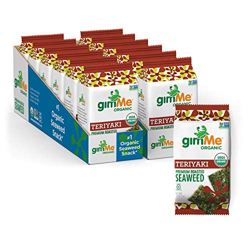 Gimme Organic Roasted Seaweed Sheets - Teriyaki - 12 Count - Ket