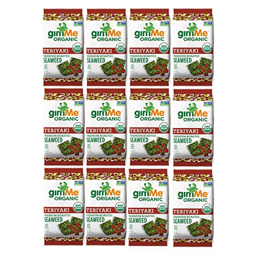 Gimme Organic Roasted Seaweed Sheets - Teriyaki - 12 Count Shari