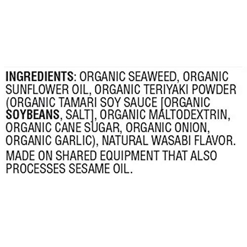 Gimme Organic Roasted Seaweed - Wasabi - 12 Count Sharing Size - Gimme Organic Roasted Seaweed - Wasabi - 12 Count Sharing Size -