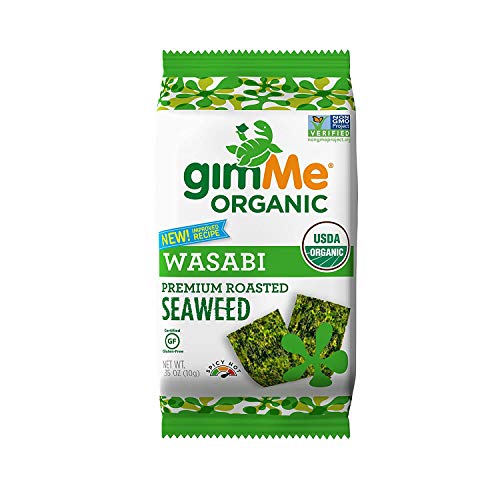 Gimme Organic Roasted Seaweed - Wasabi - 12 Count Sharing Size - Gimme Organic Roasted Seaweed - Wasabi - 12 Count Sharing Size -