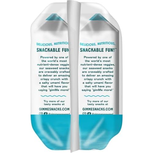 Gimme Seaweed Organic Premium Roasted Seaweed Snacks, Sea Salt, ...