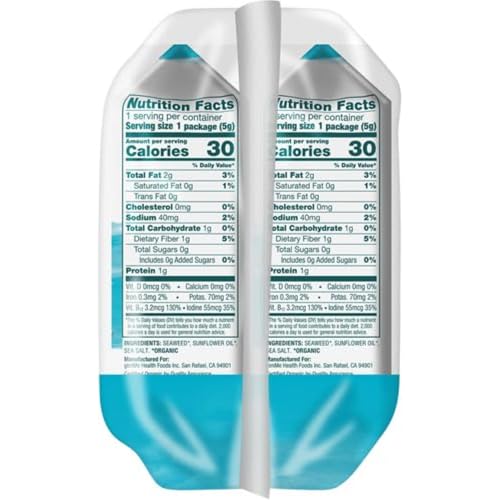 Gimme Seaweed Organic Premium Roasted Seaweed Snacks, Sea Salt, ...