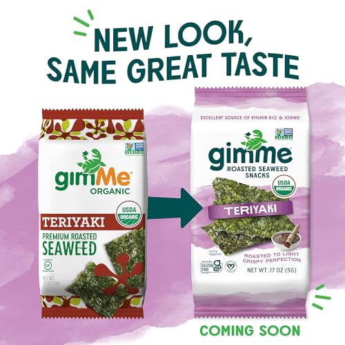 Gimme Seaweed - Teriyaki - 4 Count - Organic Roasted Seaweed She...