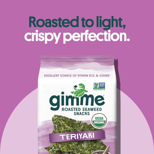 Gimme Seaweed - Teriyaki - 4 Count - Organic Roasted Seaweed She...