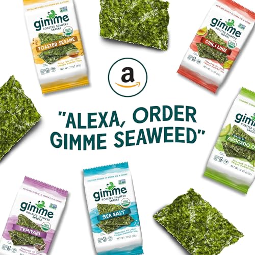 Gimme Seaweed - Teriyaki - 4 Count - Organic Roasted Seaweed She...