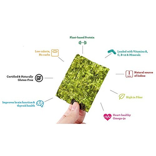 Gimme Snacks - Organic Roasted Seaweed - Sushi Nori - 0.81 Ounce