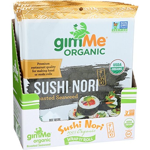 Gimme Snacks - Organic Roasted Seaweed - Sushi Nori - 0.81 Ounce