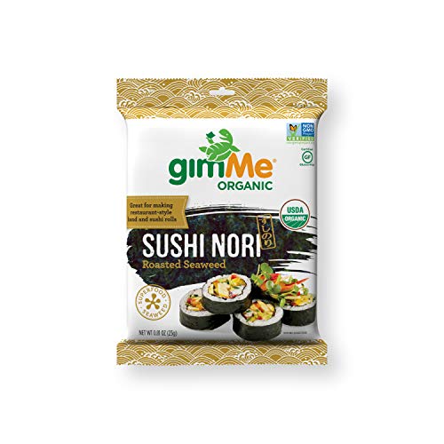 Gimme Snacks - Organic Roasted Seaweed - Sushi Nori - 0.81 Ounce