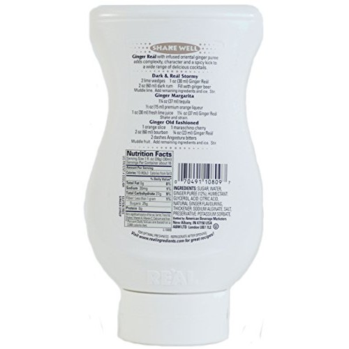 Ginger Reàl, Ginger Infused Syrup, 16.9 Fl Oz Squeezable Bottle