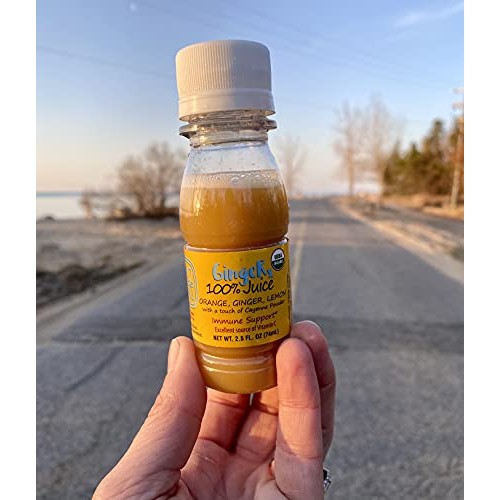GingeRx Ginger Shots Orange Flavor | USDA Organic Ginger Juice |...