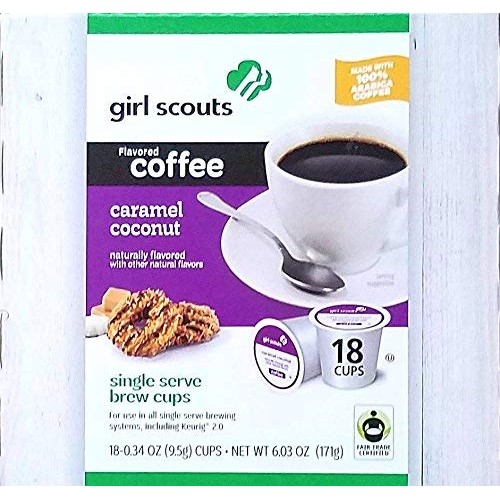 Girl Scouts Cookie Flavored Coffee Single Serve Brew Cups Caram