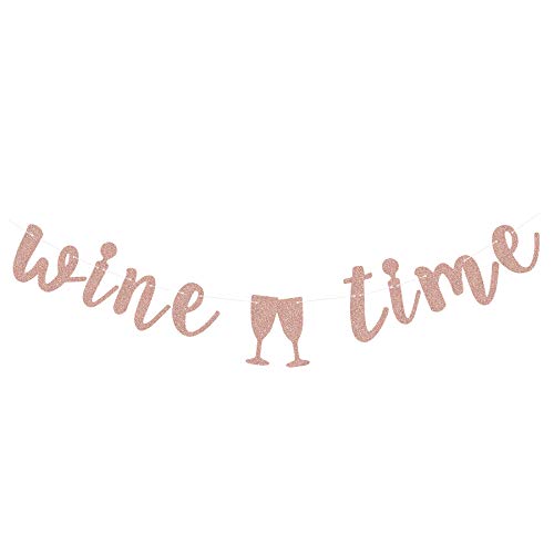 Glitter Paper Wine Time Banner For Bachelorette Hen Party Wine T