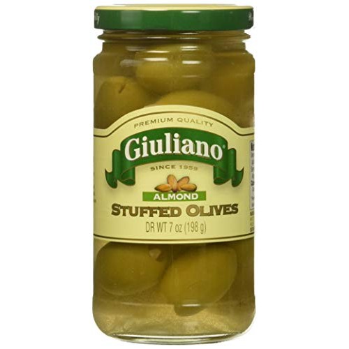 Giuliano Almond Stuffed Olives, 7 Ounce Pack Of 6