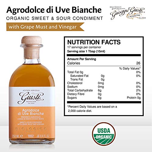 Giuseppe Giusti Organic White Wine Vinegar Condiment - Agrodolce