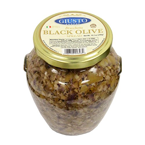 Giusto Sapore Black Olive Bruschetta Spread 10.23Oz - Non Gmo It