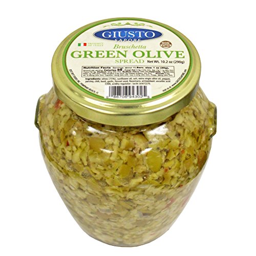 Giusto Sapore Green Olive Bruschetta Spread 10.23Oz - Non Gmo It