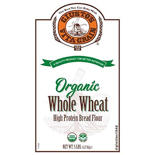 Giustos Vita-Grain Organic Whole Wheat High Protein Flour, 5Lb Bag