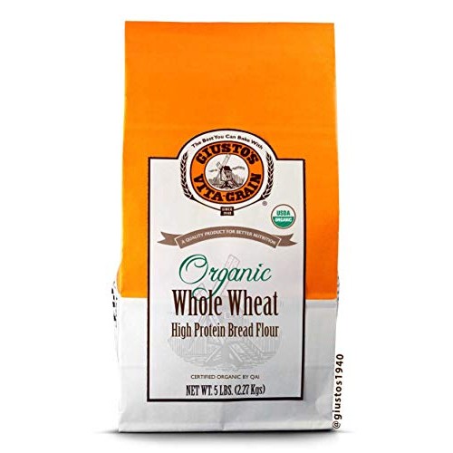 Giustos Vita-Grain Organic Whole Wheat High Protein Flour, 5Lb Bag