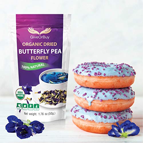 Giveorbuy Butterfly Pea Flower Tea Organic 1.75 Oz 50 G - Vega