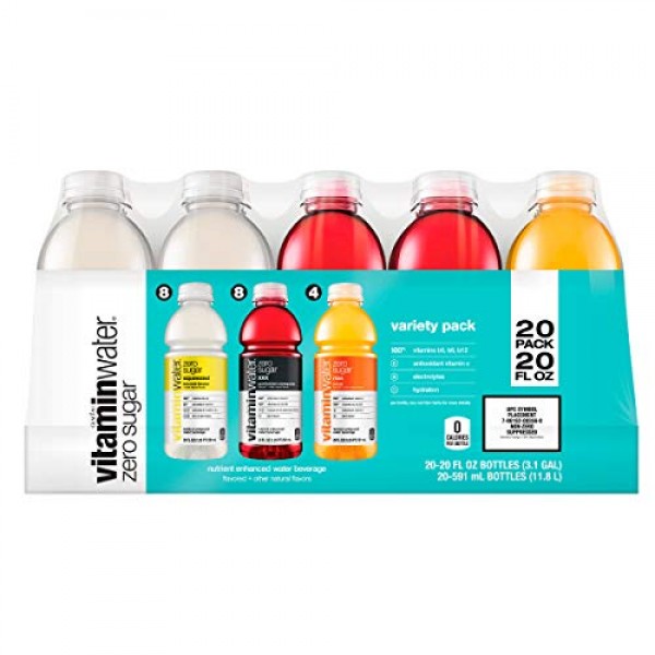 Glaceau Vitamin Water Zero Variety Pack, 20 Count 400 Fluid Ounce