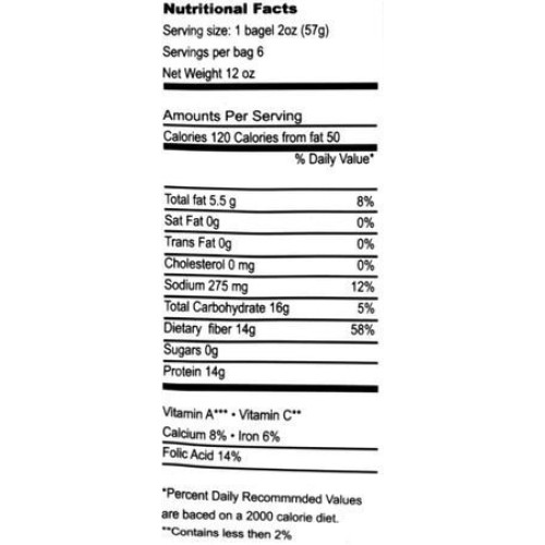 Original Low Carb Bagels by Great Low Carb Company, 6 Count Cin...